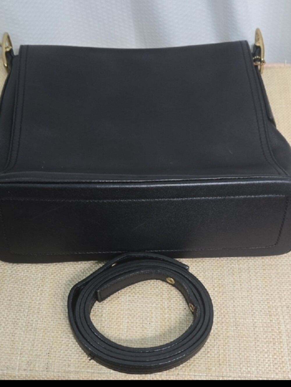 Coach Vintage Black Legacy Monterrey Flap Leather Messenger Bag